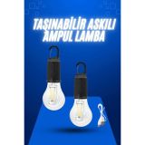 Askılı Kırılmaz Led Işık Kamp Bahçe Lambası Taşınabilir Led Ampul Şarj