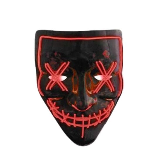 Hallowen Parti Maskesi Neon Led Işıklı Maske 3 Modlu Cadılar Bayramı M