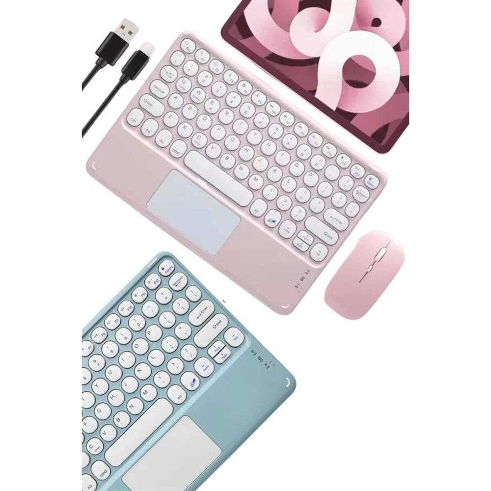 Profesyonel Wifi Q Klavye Bluetooth Klavye Touchpad 10.8 Inç