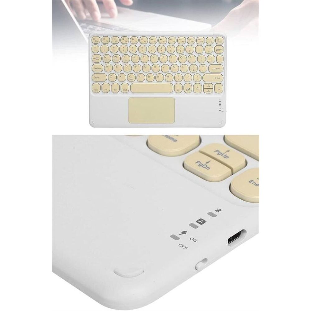 Bluetooth Touchpad Klavye 10.9 inch Kablosuz Wifi Q Klavye Slim