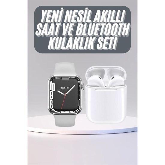 Akıllı Saat Kulaklık Hediyeli Uyku ve Sağlık Takibi Yapabilen Uzun Ömü