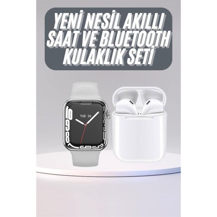 Akıllı Saat Kulaklık Hediyeli Uyku ve Sağlık Takibi Yapabilen Uzun Ömü