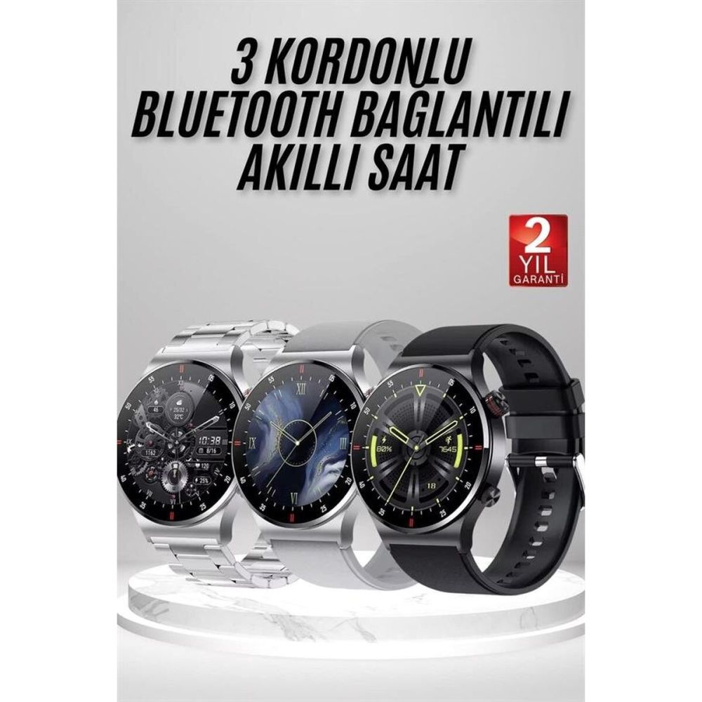 Akıllı Saat Çoklu Kordon Seçeneği Amoled Ekran Çok Fonksiyonlu Bluetoo