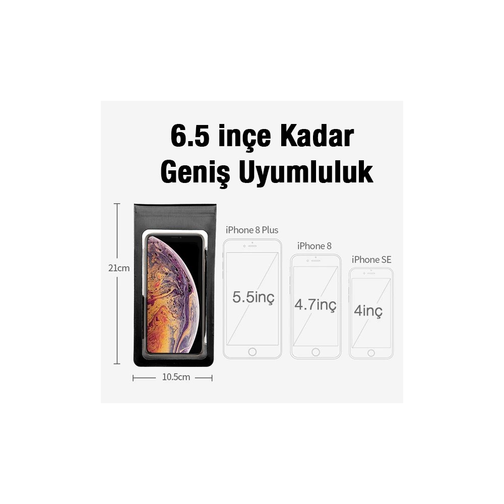 ALLY F1-C Su Geçirmez Bisiklet Gidon Telefon Tutucu