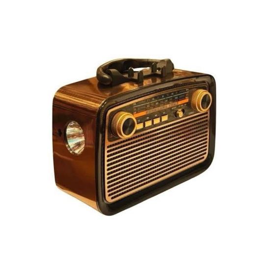 Nostalji Radyo Bluetooth Hoparlör USB-SD Kart Giriş Led Fener Işıklı B