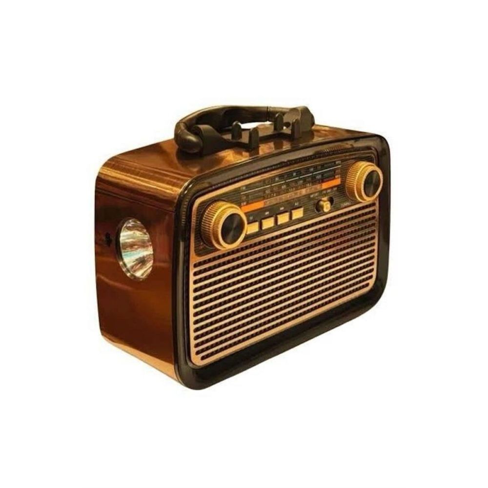 Nostalji Radyo Bluetooth Hoparlör USB-SD Kart Giriş Led Fener Işıklı B