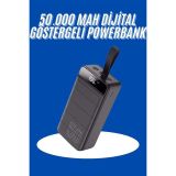 Powerbank 50.000 Mah Dijital Göstergeli Taşınabilir 4 Portlu Hızlı Pow