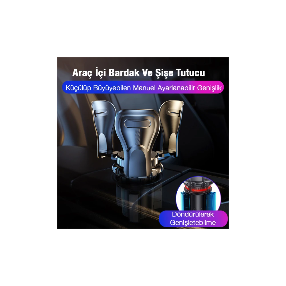 ALLY SB-6099 Araç İçi Ayarlanabilir Bardak Ve Şişe Tutucu