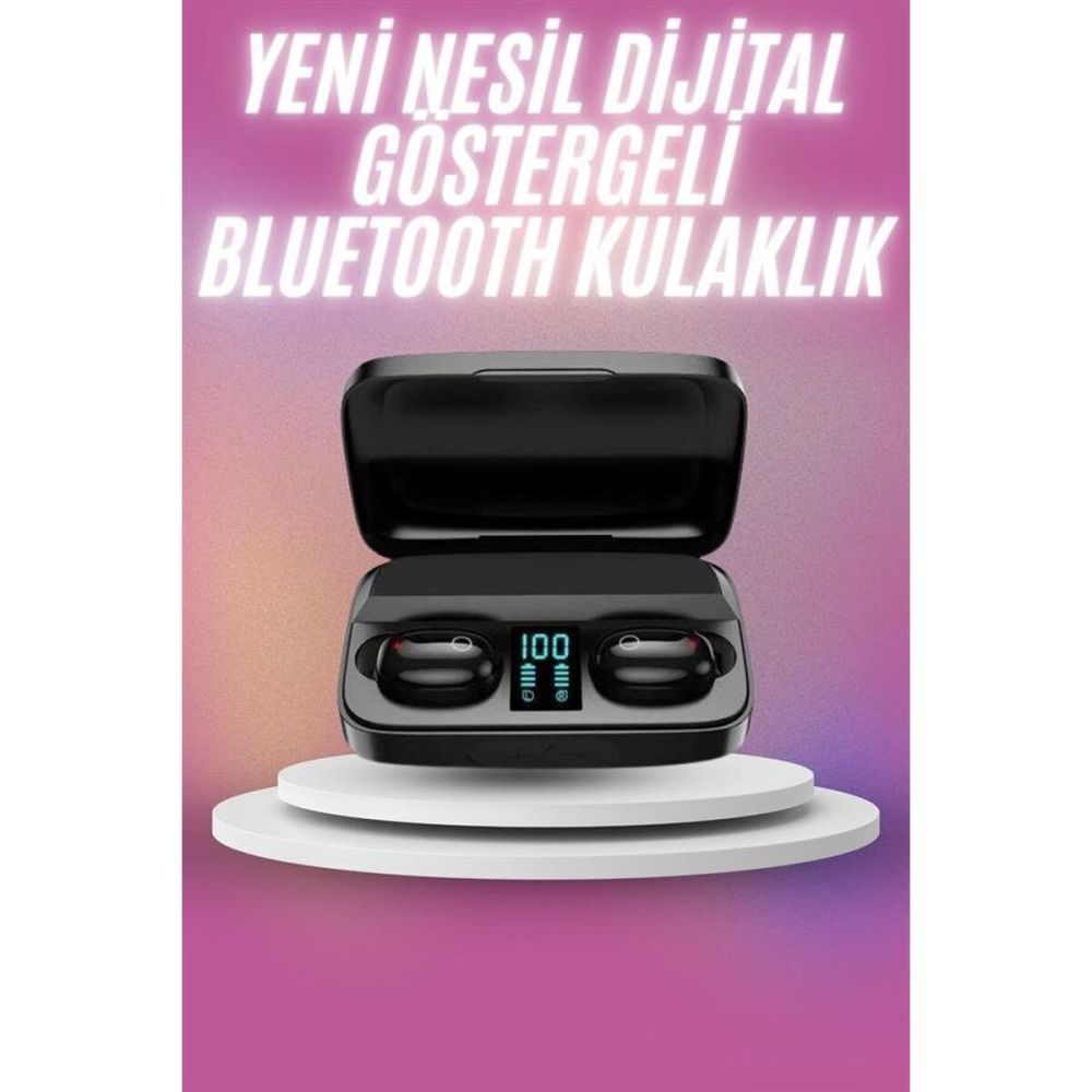 Kablosuz Bluetooth Kulaklık Android ve İOS Uyumlu Led Göstergeli Power