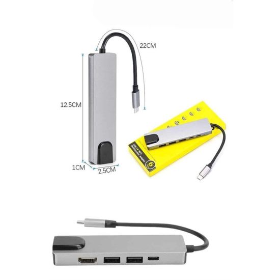 Usb Type-c Hub Dönüştürücü Çevirici Çoklayıcı Macbook Çevirici 8 Portl