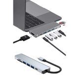 Usb Type-c Hub Dönüştürücü Çevirici Çoklayıcı Macbook Çevirici 8 Portl