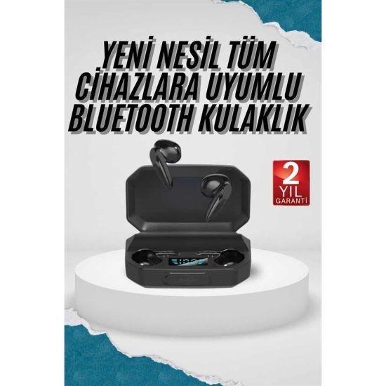 Kulak İçi Bluetooth Kulaklık Rgb Işıklı Çift Mikrofonlu iOS/Android Uy