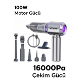 EZERE 16000pa Güçlü Portatif Taşınabilir Vakumlu Kablosuz Üflemeli Min