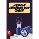 Kamp Feneri Şarj Edilebilir Güneş Enerjili Işıldak USB Şarjlı