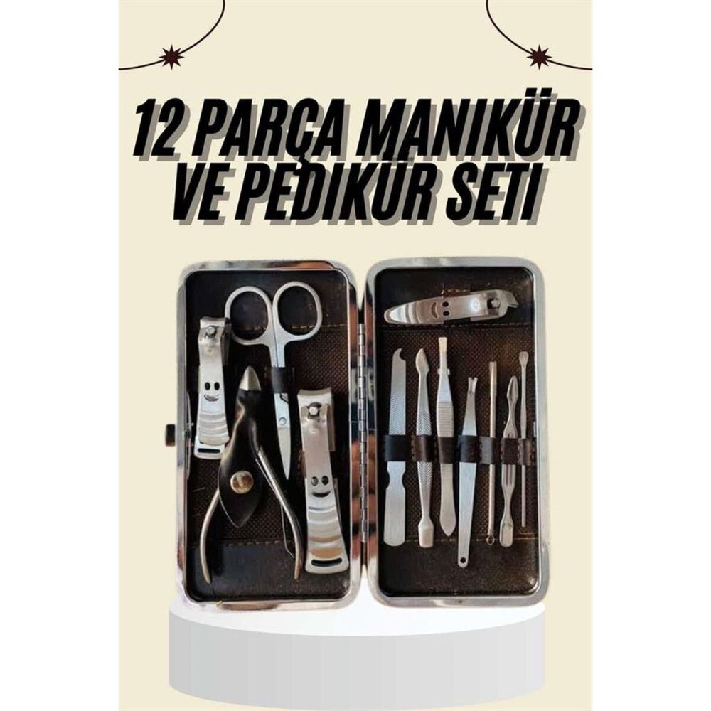 Tırnak Bakımı Tırnak Makası Profesyonel 12 Parça El Ayak Manikür Pedik