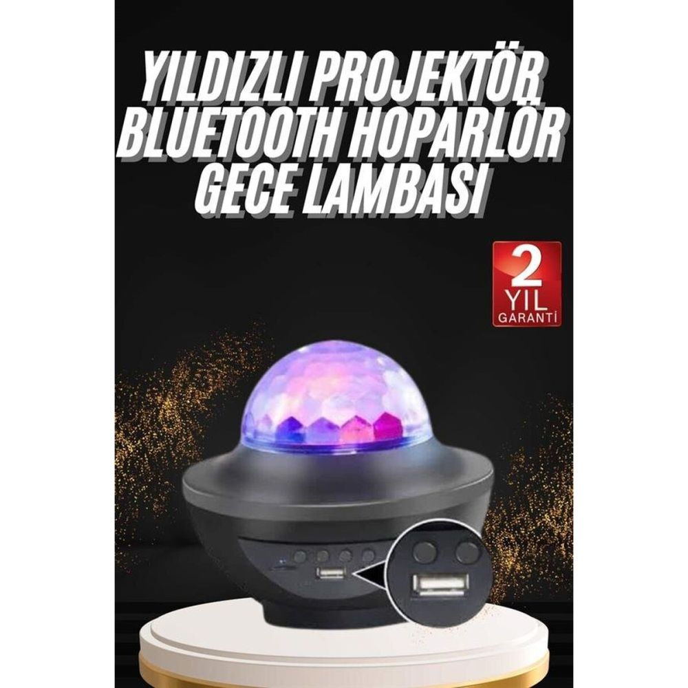 Dönen Işıklı Disko Topu Projektör Müzik Çalarlı Disco Speaker