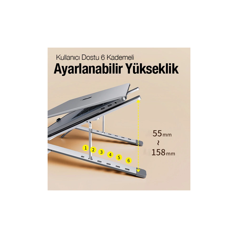 ALLY MC N3-2 Katlanabilir Metal Masaüstü Laptop Standı