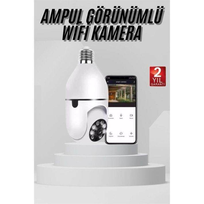 Wifi Güvenlik Kamerası 360 Derece Dönebilen Harekete Duyarlı Gece Görü