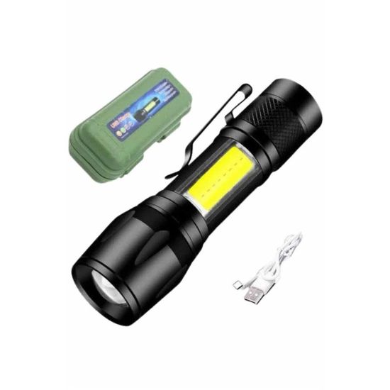 Led Lamba El Feneri Küçük Taşınabilir USB Şarjlı Acil Durum Lambası