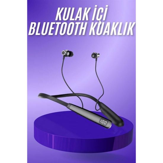 Bluetooth Kulaklık Şarj Göstergeli 100 Saat Şarj Kapasiteli Sporcu Kul
