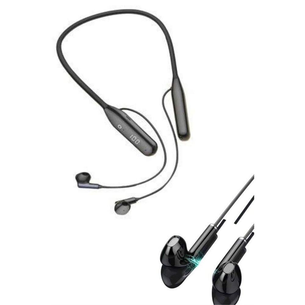 Boyun Bantlı Kablolu Yüksek Ses Kaliteli Bluetooth Kulaklık Uzun Pil Ö