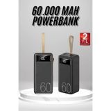 Powerbank 60.000 Mah Taşınabilir Şarj Hızlı El Fenerli Dijital Gösterg