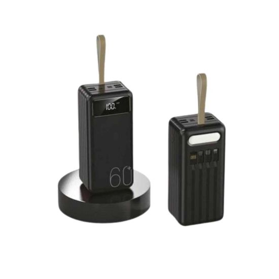 Powerbank 60.000 Mah Taşınabilir Şarj Hızlı El Fenerli Dijital Gösterg