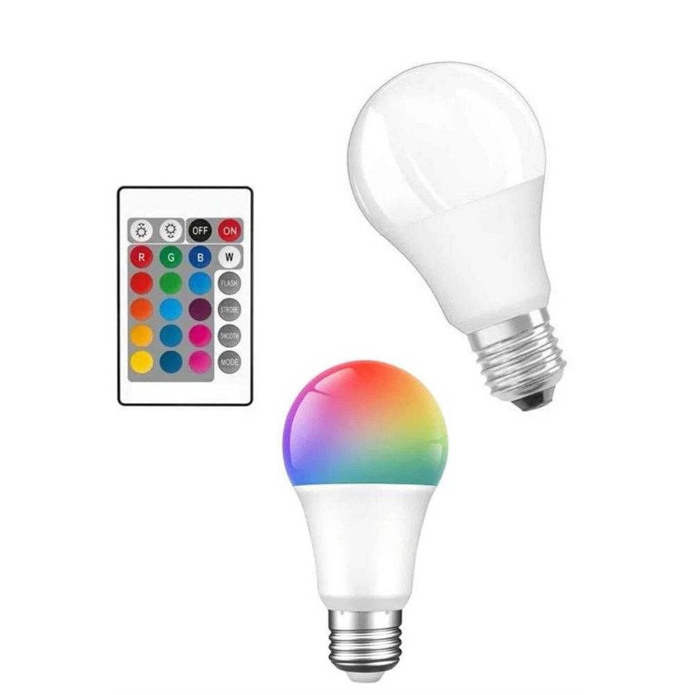 Akıllı RGB Led Ampul Led Uzaktan Kumandalı Renk Değiştiren Ampul