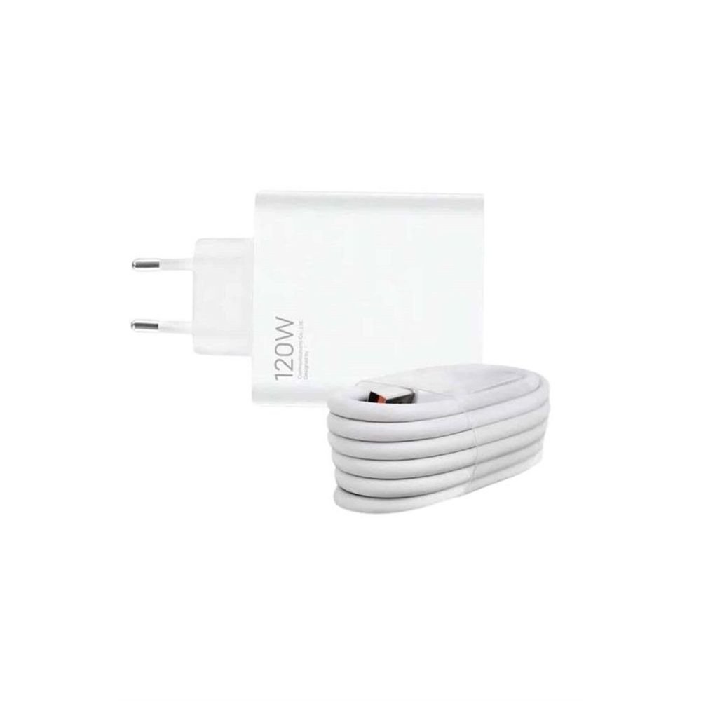120 Watt Turbo Hızlı Şarj Aleti Seti Hızlı Şarj Adaptörü Beyaz