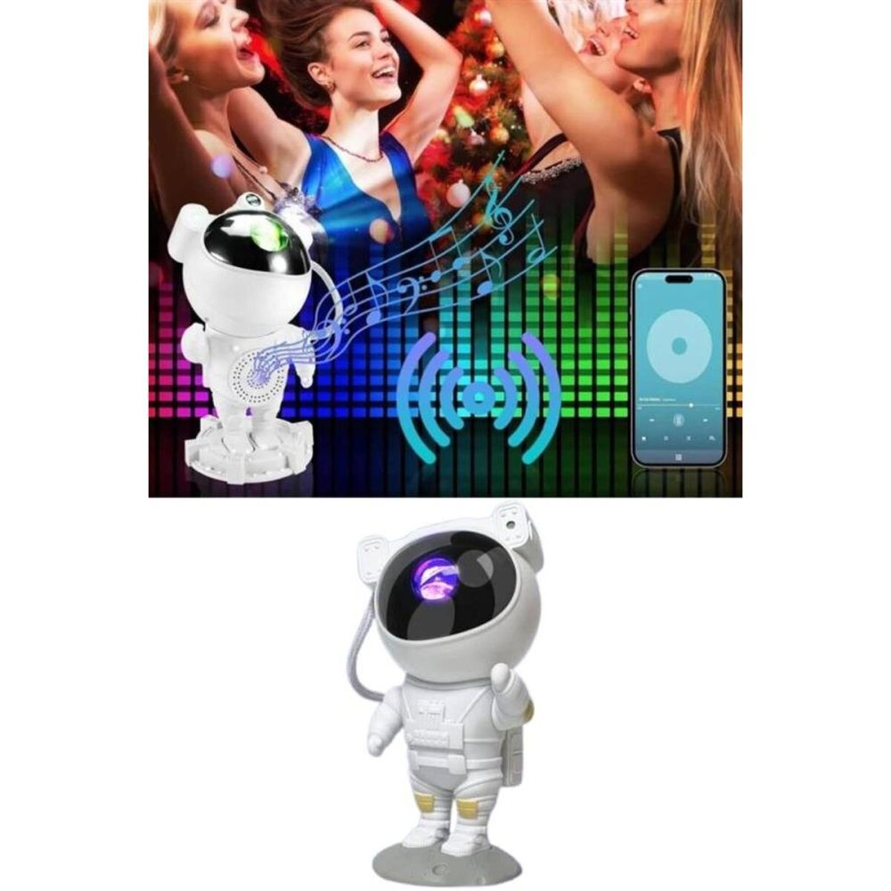 Projeksiyon Astronot Lamba Speaker Sevimli Astronot Bluetooth Hoparlör