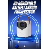 HD Ayaklı Portatif Projeksiyon Cihazı Bluetooth Wifi Akıllı Android İş
