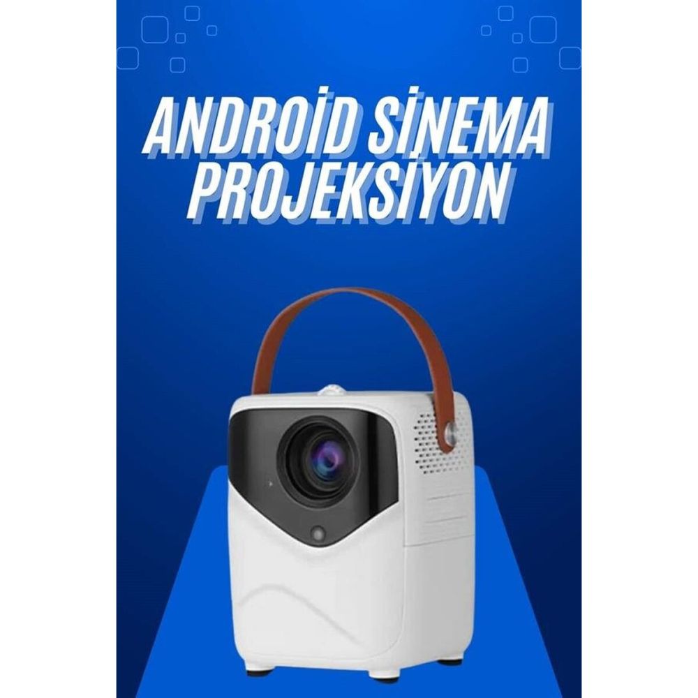 HD Ayaklı Portatif Projeksiyon Cihazı Android İşlemcili Sinema Projekt