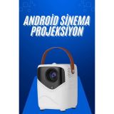 HD Ayaklı Portatif Projeksiyon Cihazı Android İşlemcili Sinema Projekt