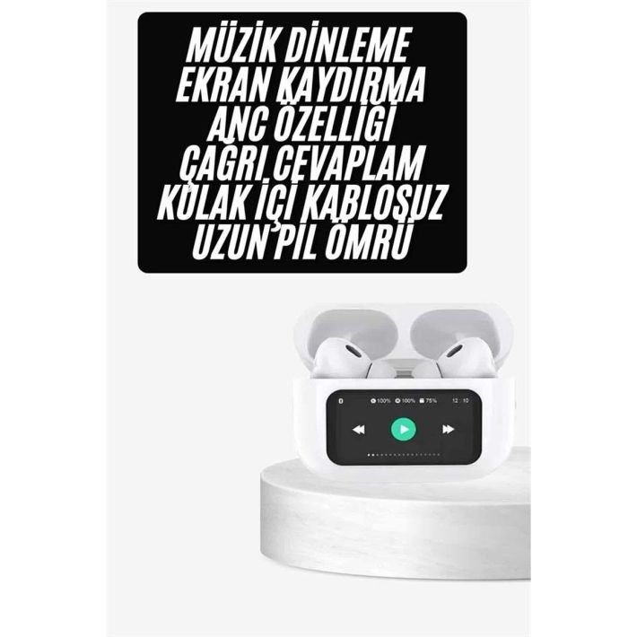 Dokunmatik Ekranlı ANC/ENC Yeni Nesil Pro Bluetooth Kulaklık Dokunmati
