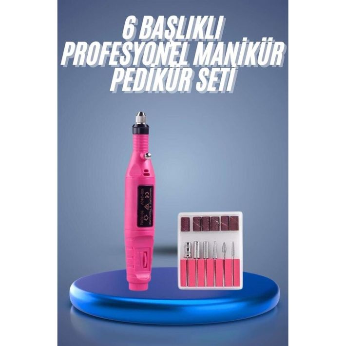 Profesyonel Manikür Pedikür Seti Törpü Makinesi Protez Tırnak Çıkarma