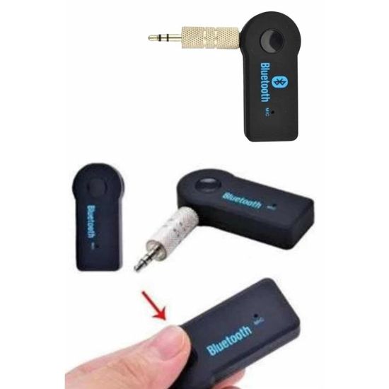 Yeni Nesil Bluetooth Aux Araç Kiti Siyah TV Tablet Telefon Araç Araba