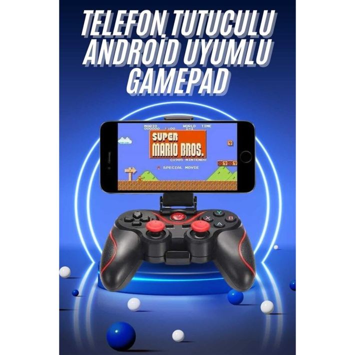 Joystik Gamepad Bluetooth Telefon Tutucu Oyun Kolu Telefon Android Uyu
