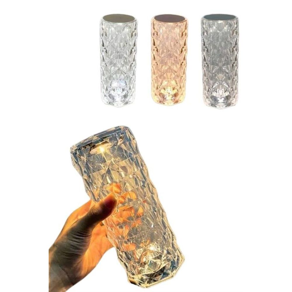 Yeni Nesil Modern Kristal Masa ve Gece Lambası Dokunmatik Renk Değişti