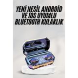 Yeni Nesil Bluetooth Kulaklık Uzun Pil Ömrü El Fenerli Dijital Şarj Gö