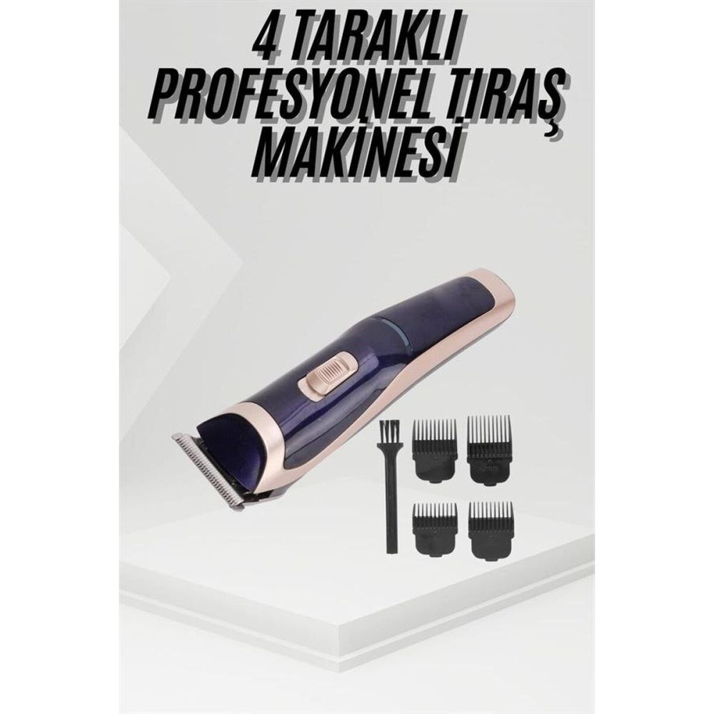 Tıraş Makinesi 4 Başlıklı Paslanmaz Çelik Bıçaklı Tüm Saç Tiplerine Uy