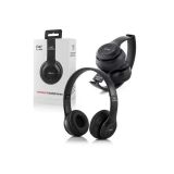 Bluetooth Kablosuz Kulaklık Siyah Wireless 5.0 Kulak Üstü Uzun Pil Ömr