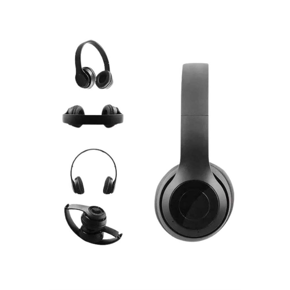 Bluetooth Kablosuz Kulaklık Siyah Wireless 5.0 Kulak Üstü Uzun Pil Ömr