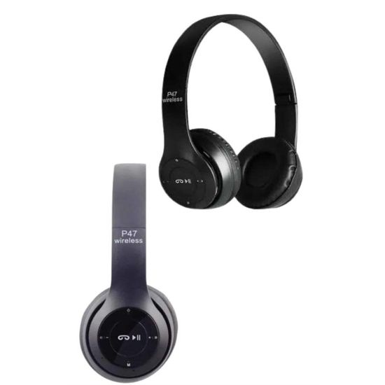 Bluetooth Kablosuz Kulaklık Siyah Wireless 5.0 Kulak Üstü Uzun Pil Ömr