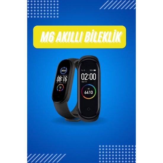 Akıllı Uyumlu Bileklik M6 Adımsayar Spor Modları Çağrı Görme Türkçe Me