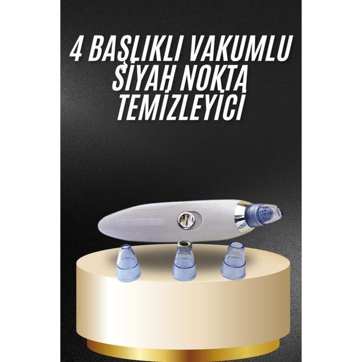 Yeni Nesil Vakumlu Pilli Siyah Nokta ve Yüz Temizleme Cihazı 4 Başlıkl