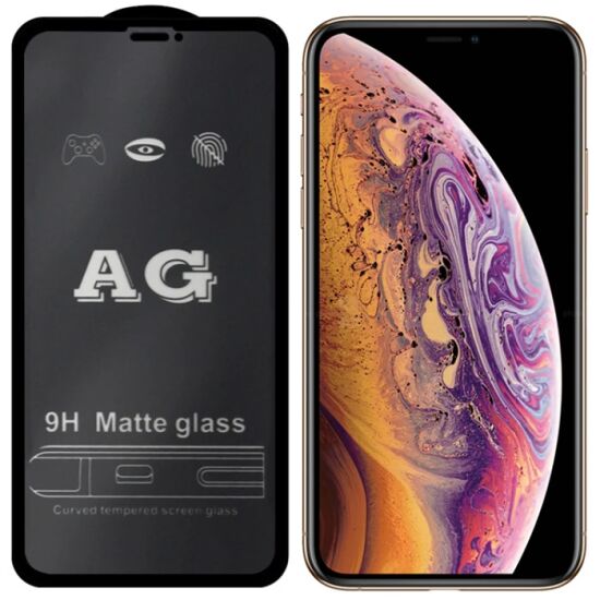 ALLY iPhone 11 Pro 5.8inç Full Glue Matte Tempered Cam Ekran Koruyucu 