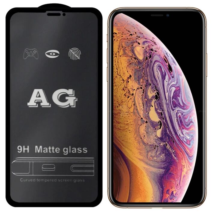 ALLY iPhone 11 Pro 5.8inç Full Glue Matte Tempered Cam Ekran Koruyucu 