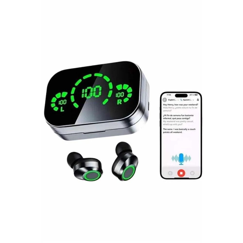 Kablosuz Bluetooth Kulaklık Çift Telefon Destekli Powerbankli Dijital 