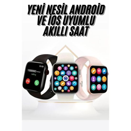 Akıllı Saat Uyku ve Sağlık Takibi Arama Cevaplama 44 MM Amoled Ekran
