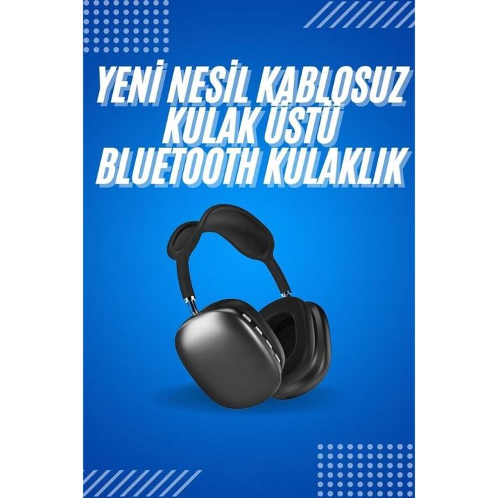 2025 Model Kulak Üstü Kablosuz Bluetooth Kulaklık Gürültü Azalta Uzun 